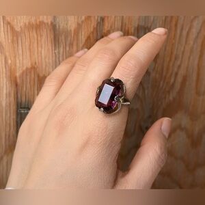 Vintage Vogue Ring with Purple Stone